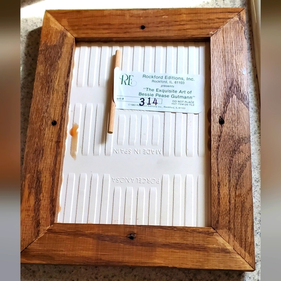 Vintage Bessie Pease Guttman oak framed tile art - Picture 3 of 9